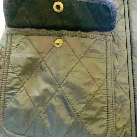 Talbots navy quilted vest fall style size small - Picture 3 of 7